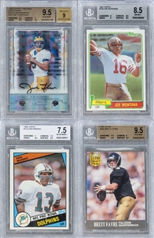1981-2010 Topps and Assorted Brands Rookie Cards Collection (12 Different) Including Marino, Manning, Montana and Young